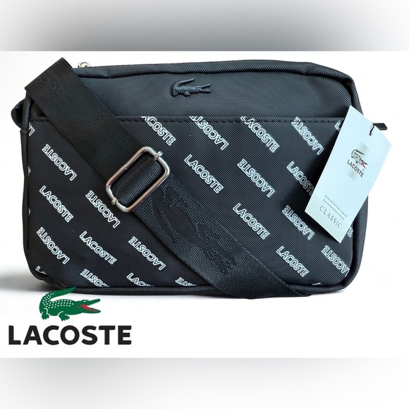 Lacoste Other - LACOSTE Monogram Print Crossbody Bag NWT 🎁